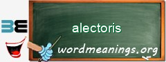 WordMeaning blackboard for alectoris